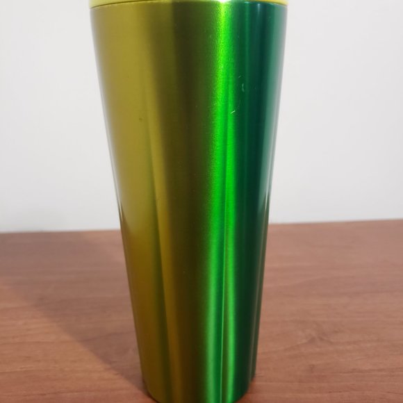 Starbucks Tumbler Stainless Steel 24oz 2022 Venti Yellow Green Ombré Collectable - Picture 2 of 8